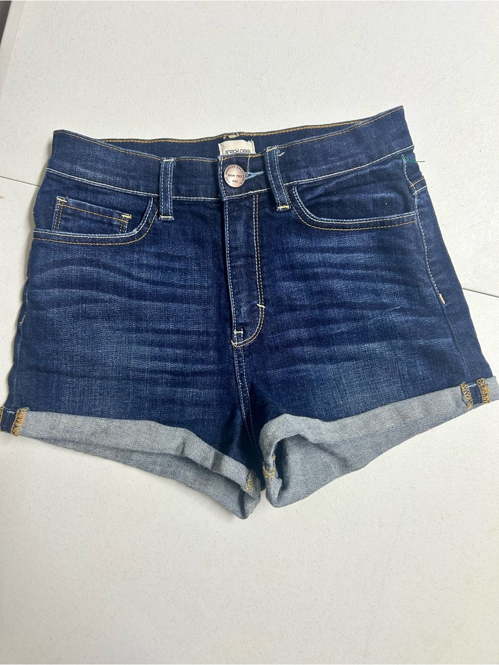 Dark Blue Denim Cuffed Women’s Shorts sneak peak